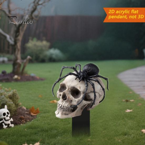 Weather Resistant Yard Decor Halloween Scarecrow Garden Stake, 2D Flat Creepy Zombie Ornament, Spooky Doll Horrifying Lawn Ornaments Decoration, Scary