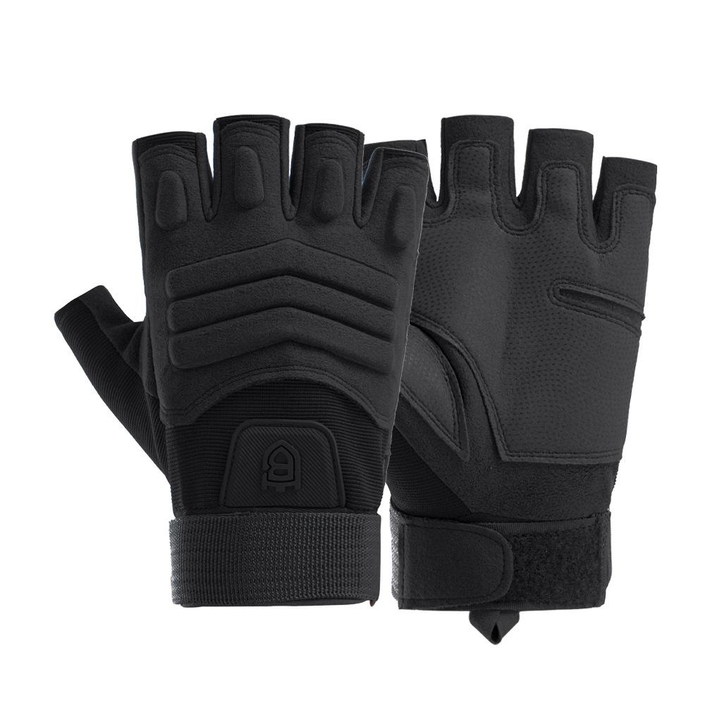 Fitness Halbfingerhandschuhe für Herren Outdoor Taktisches Training Feld Einzelstangen Verschleißfest Rutschfest Motorradfahrhandschuhe