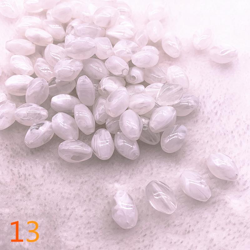 

30pcs13*8*7mm oval shape Acrylic Beads Spacer Loose Beads For Jewelry Making DIY Bracelet