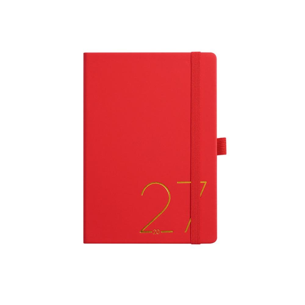 12 Months 2027 Schedule Planner Notepad English To-do List Notebook Diary Writing Pads Stationery красный