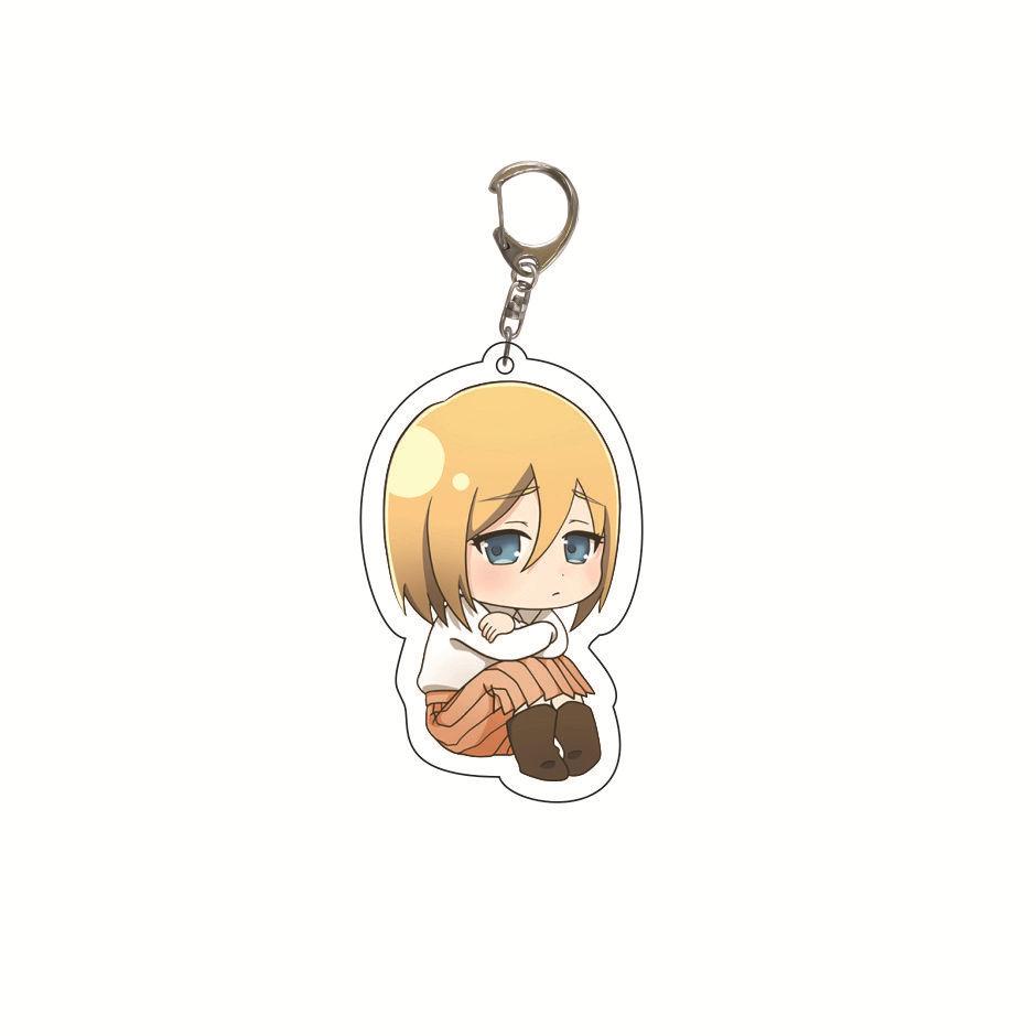 Attack on Titan Key Ring Acrylic Key Ring Custom Logo Print Creative Backpack Accessory Stock Available High Quality