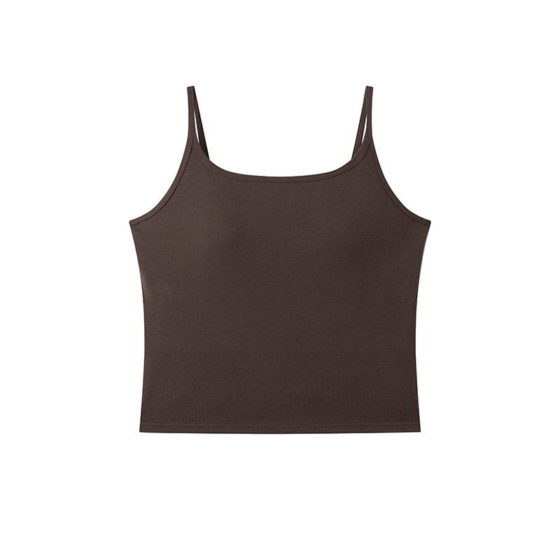 Backless Slim Fit Camisole: Thin Strap, Built-In Support, Versatile Inner Wear for Women