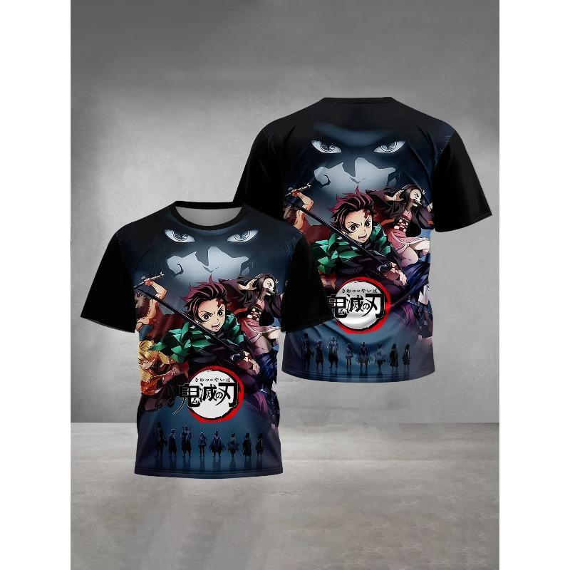HOT Anime Creative Colorful Pattern Printing Comfortable Soft Kids T-shirt Boy Girl Loose Fashionable Versatile T-Shirt