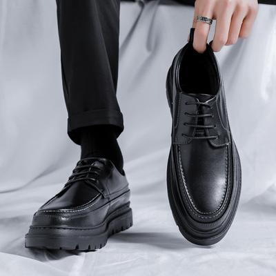 2024 Thick Bottom Fashion Oxford Shoes Leather Men Business Shoes Non-Slip Men Casual Shoes Luxury Brand Handmade Men's Shoes