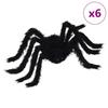 Halloween Spider Decoration 6 Pcs Black 75 Cm