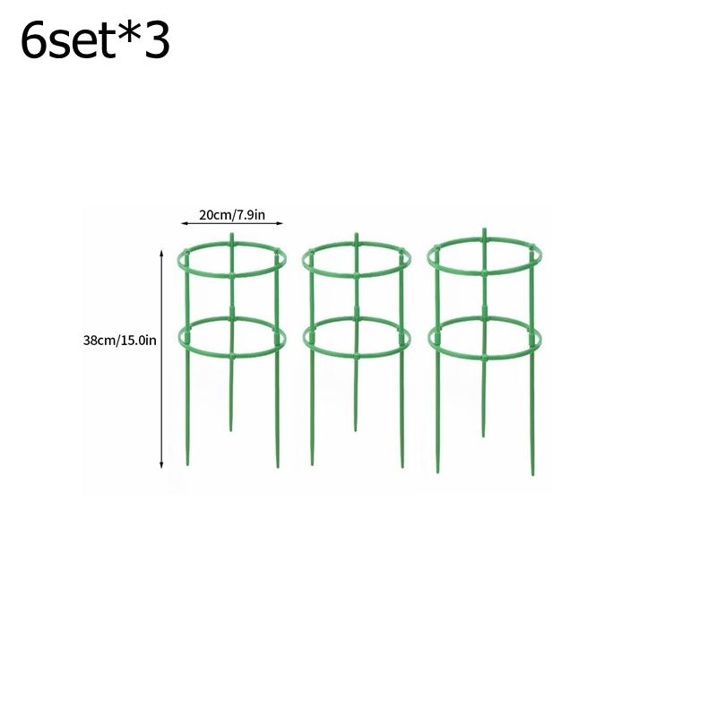Plant Support Pile Plastic Round Plant Support Ring Potted Vine Climbing Fixing Rod Holder Plant Stake Cage Rack Garden Supplies