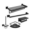 cmaos Black Stainless Steel Double-Layer Towel Rack