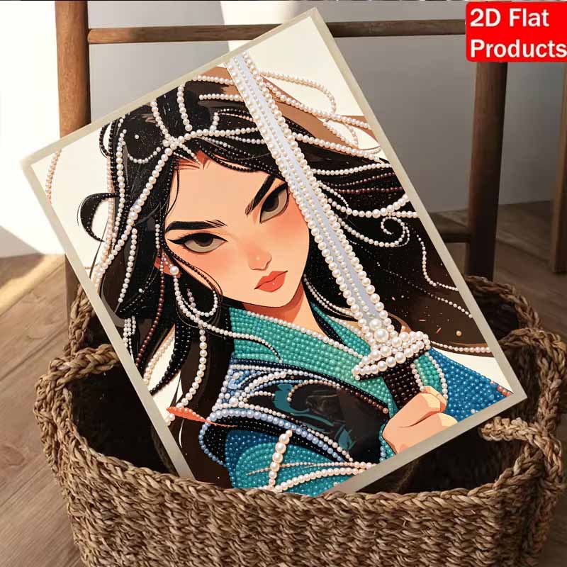 Disney Pearl Painting Mulan Pearl Aesthetic 5D DIY Pearl Picture Crafts for Adults/Beginners Gift Ideas Home Decor