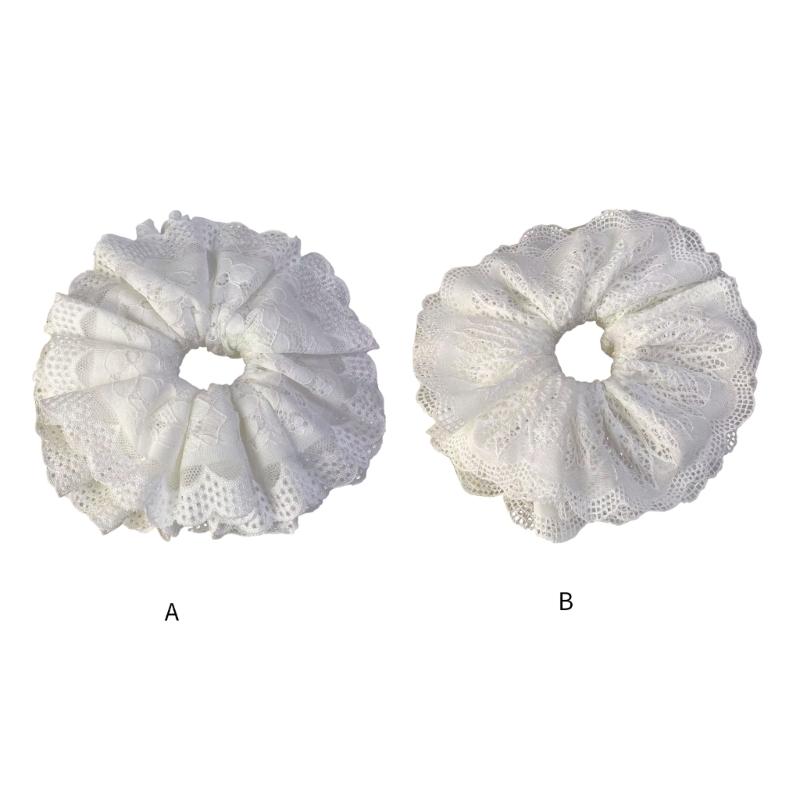 Krajkové vlasové gumičky do drdolu Elastické vlasové gumičky Velké vlasové gumičky Vintage čelenky Dámské doplňky