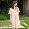Fenteng 100% Cotton V-Neck Short-Sleeved Thin Nightgown