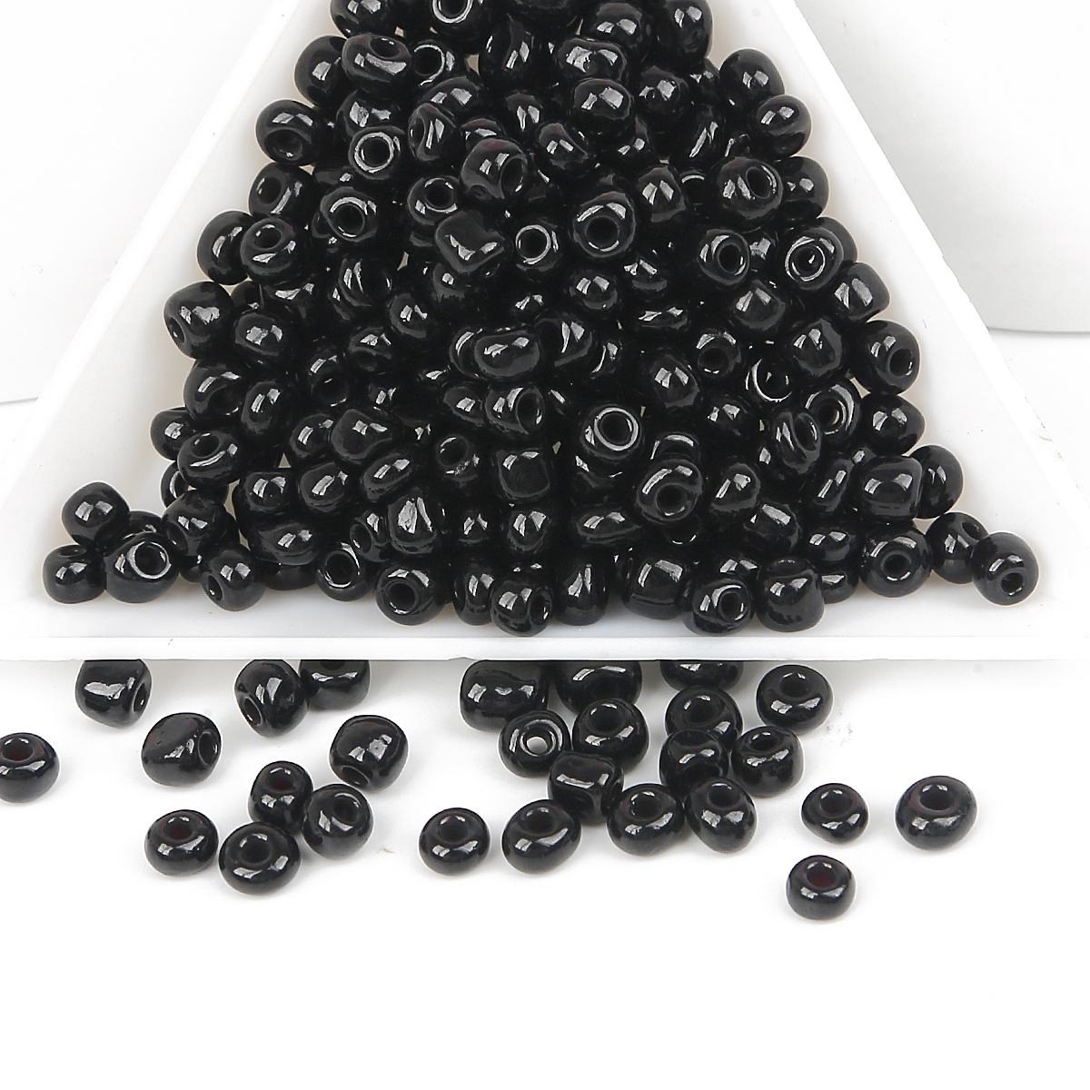 

2/3/4 мм очаровательный чешский стеклянный бисер DIY браслет ожерелье для изготовления ювелирных изделий аксессуары 4mm 300pcs чёрный