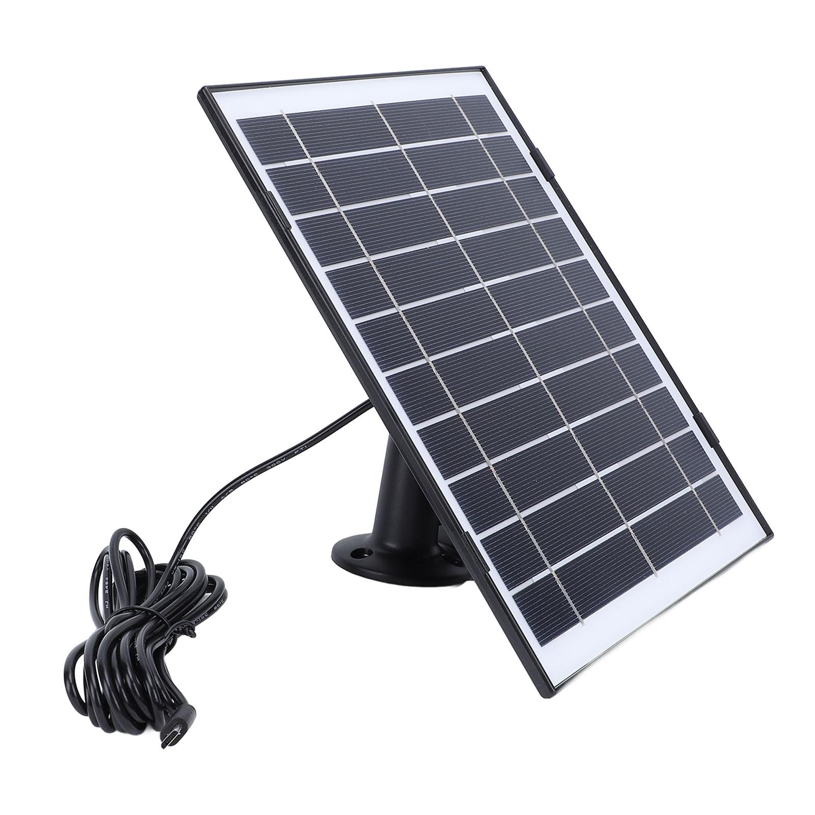 Security Camera Solar Panel Professional IP65 Micro USB Dual Bracket Solar Charger for Wireless Outdoor Security Camera 10W