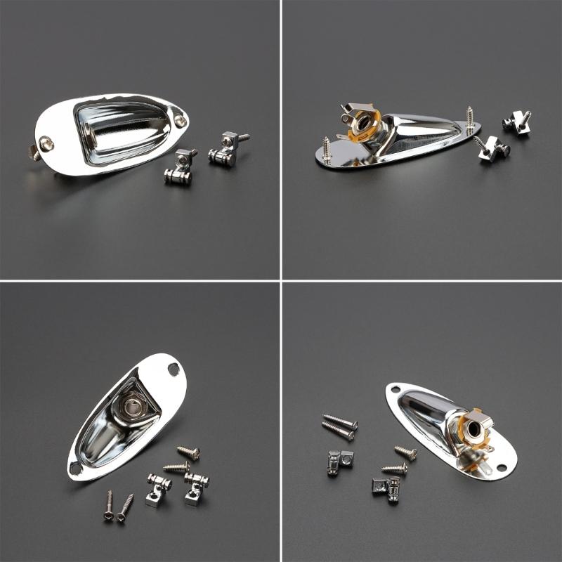 6.35mm Guitar Pickups Jacks Socket Output Loaded Boat Style 1/4 Inch with Screws