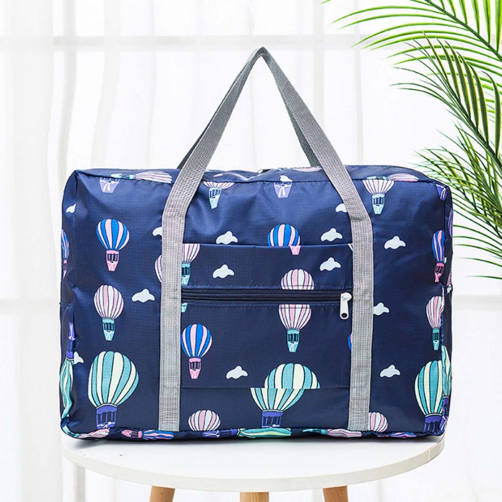Foldable Waterproof Travel Duffle Bag Floral Print Carry On Luggage Weekender Overnight Bag for Women Men Under Seat Storage