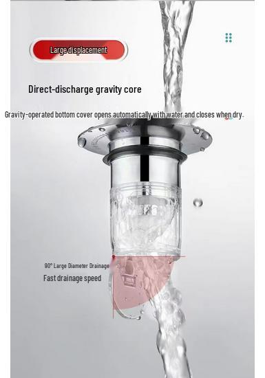 Anti-Insect & Odor Brass Basin Pop-up Stopper Filter Core