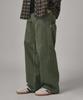 Beodeonteu Garment-Dyed Carpenter Wide Cotton Pants [Khaki]