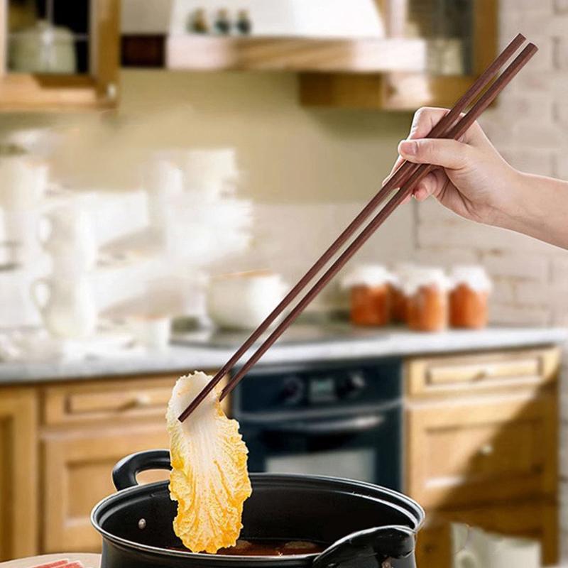 1Pair Extended Wooden Chopsticks 32/42cm Rice Noodle Hot Pot Long Chopsticks Kitchen Gadgets