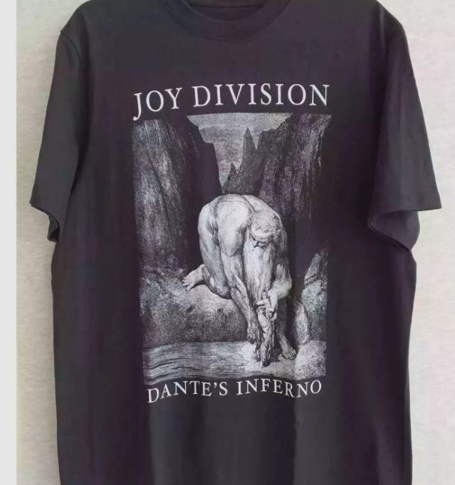 Винтажная футболка Joy Division с принтом «Ад Данте» Классическая черная Унисекс S-5XL Унисекс Футболка XXXXL