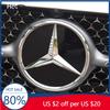 Car Sticker New For Mercedes Benz 3D 188mm Front Grille Star Logo Emblem Badge For C Class 2014-2018 GLC Car Emble