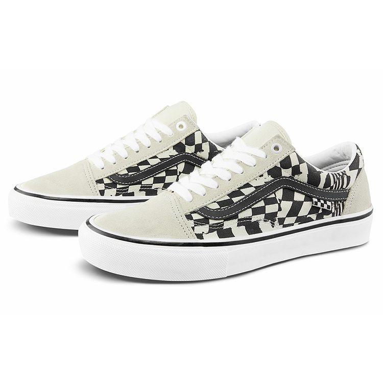 Old Skool Skate Vans 'Checkerwarp - Black White' VN0A5FCB9CU