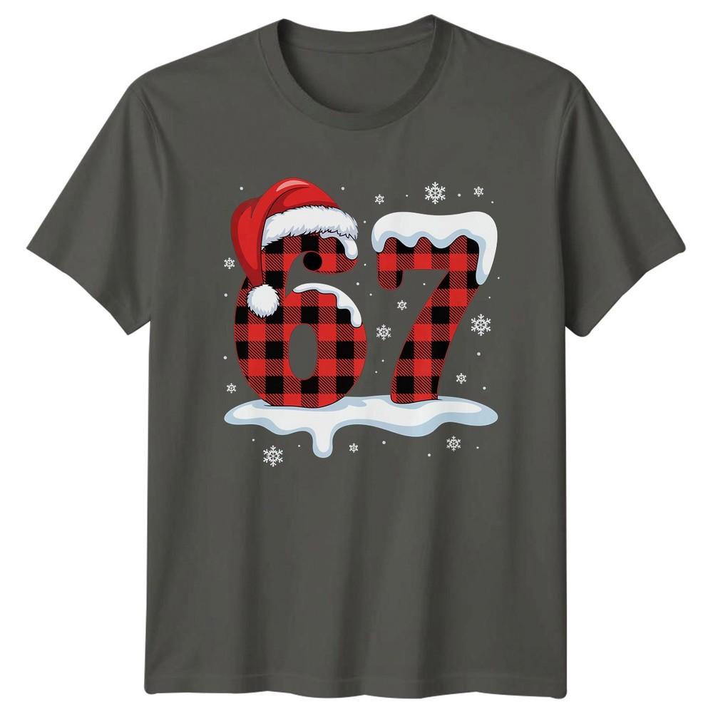 Six Seven 67 58th Birthday Christmas Plaid Numbers Unisex Unisexs Unisexs Graphic S
