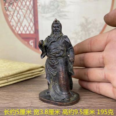 Bronzo di Guangong Wu Secondo Signore Auspicioso Ruyi Guan Yu Decorazione per la Casa Soggiorno Regalo per l'Apertura Artigianato