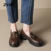 ZHR Women's Classic Platform Loafers