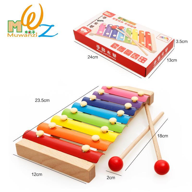 

Wooden Children s Educational Musical Toy, Eight-Tone Knock Piano