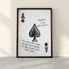 Modern Vintage Poker Ace Of Spades Cards Letter Quotes Wall Art Prints Canvas Painting Poster Picture For Living Room Home Decor