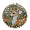 1pc Deer and Flower Pattern Embroidery DIY Fabric Craft Set with Tools