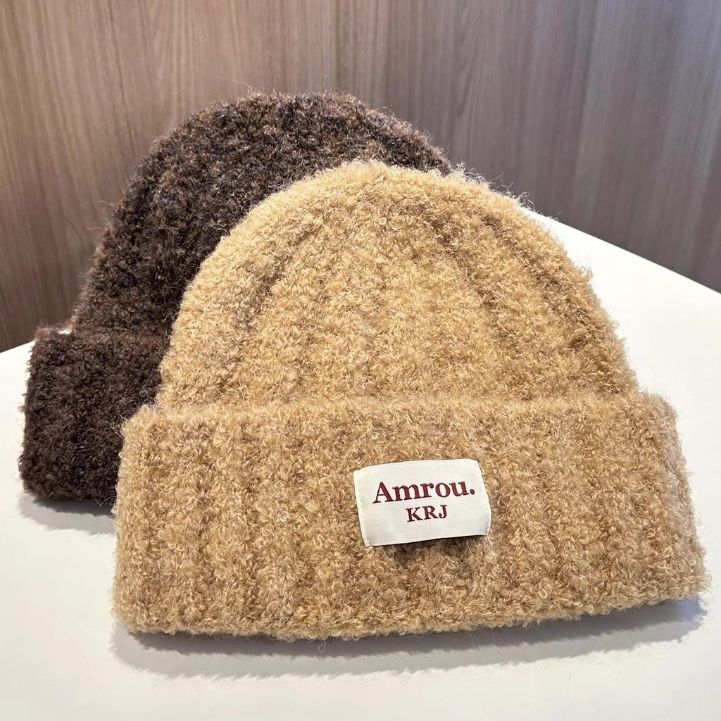 Wool hat women's autumn and winter new thickened warm ear protection hat big head circumference shows small face versatile knitted cold hat