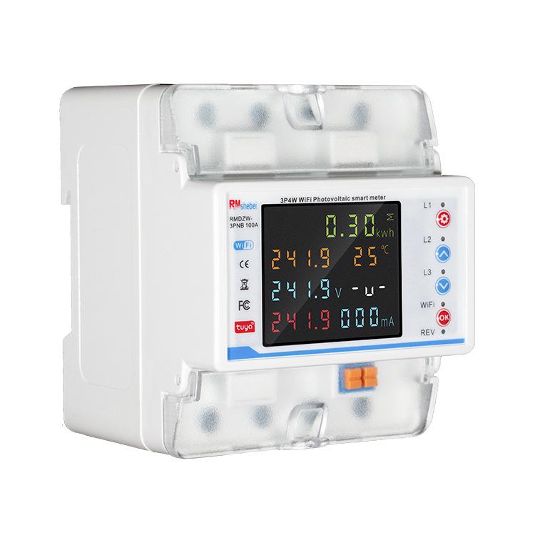 Graffiti WiFi Smart 3-Phase 4P Circuit Breaker with Color Screen and Remote Control (No Leakage Protection)