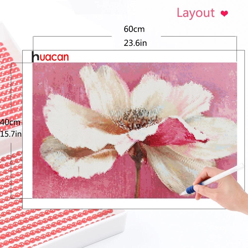 

HUACAN алмазная живопись Новое поступление 2022 лотос вышивка бриллиантами полный комплект цветок вышивка крестиком украшение стены Full Square 20*30 cm