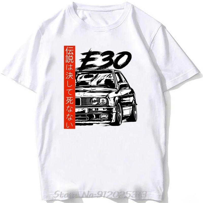 Oversized tshirt Retro Germany EUDM - E34 M5 Tshirts Old Legend E30 M3 Classic Car T-Shirt Boy Casual Tops White Graphic tshirt