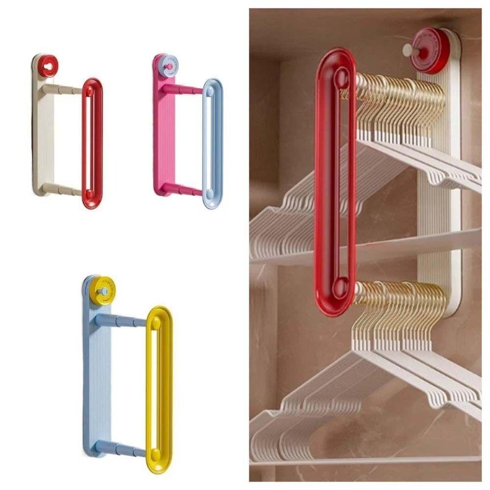 

Double Layer Clothes Drying Rack Suction Cup Extendable Hanger Stacker Hangers Organizer Home Red Blue