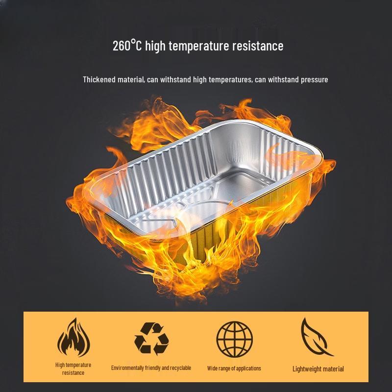 SMVP High-Temperature Aluminum Foil Takeout Container