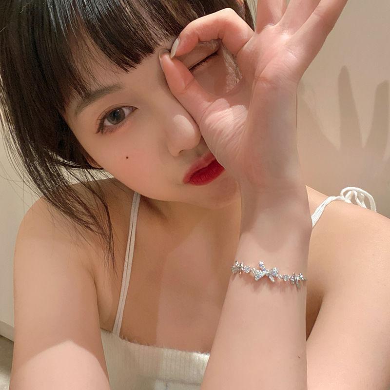 Bow Pull Bracelet Women's High-end Niche Design New Girlfriend Zircon Bracelet