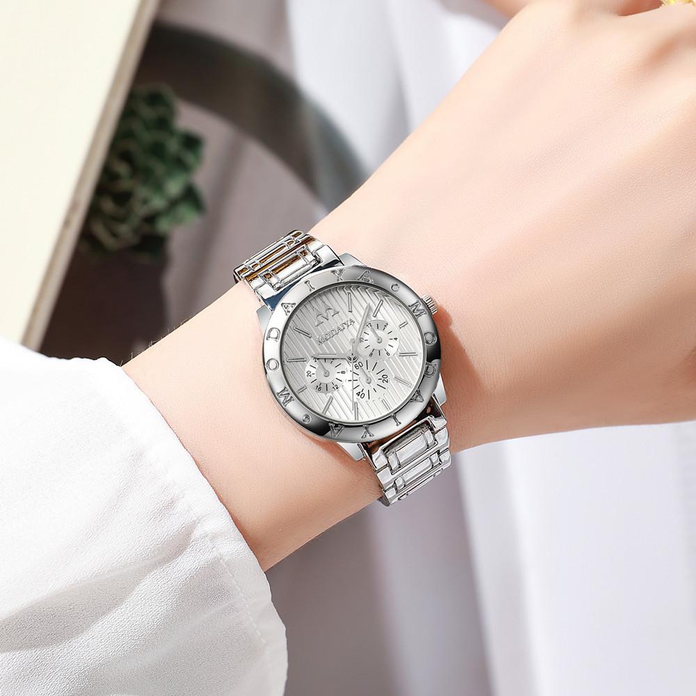 

New Women s Diamond Quartz Watch - Precision Movement, Elegant Design Casual Watch білий/срібний