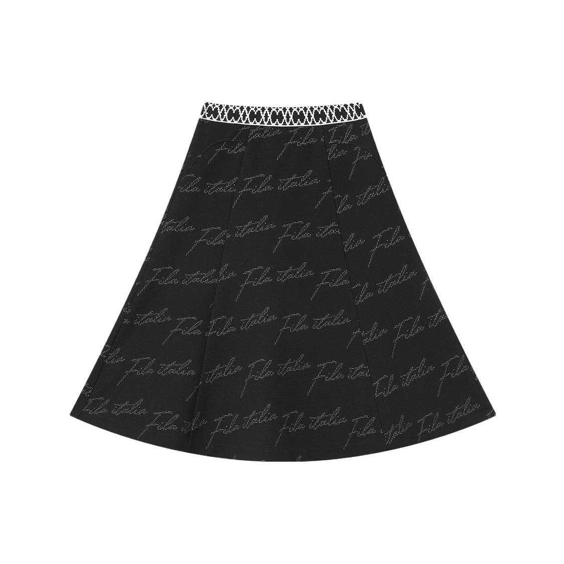 

New FILA Knit Long Skirt Women s Jet Black F11W344301F-BK M