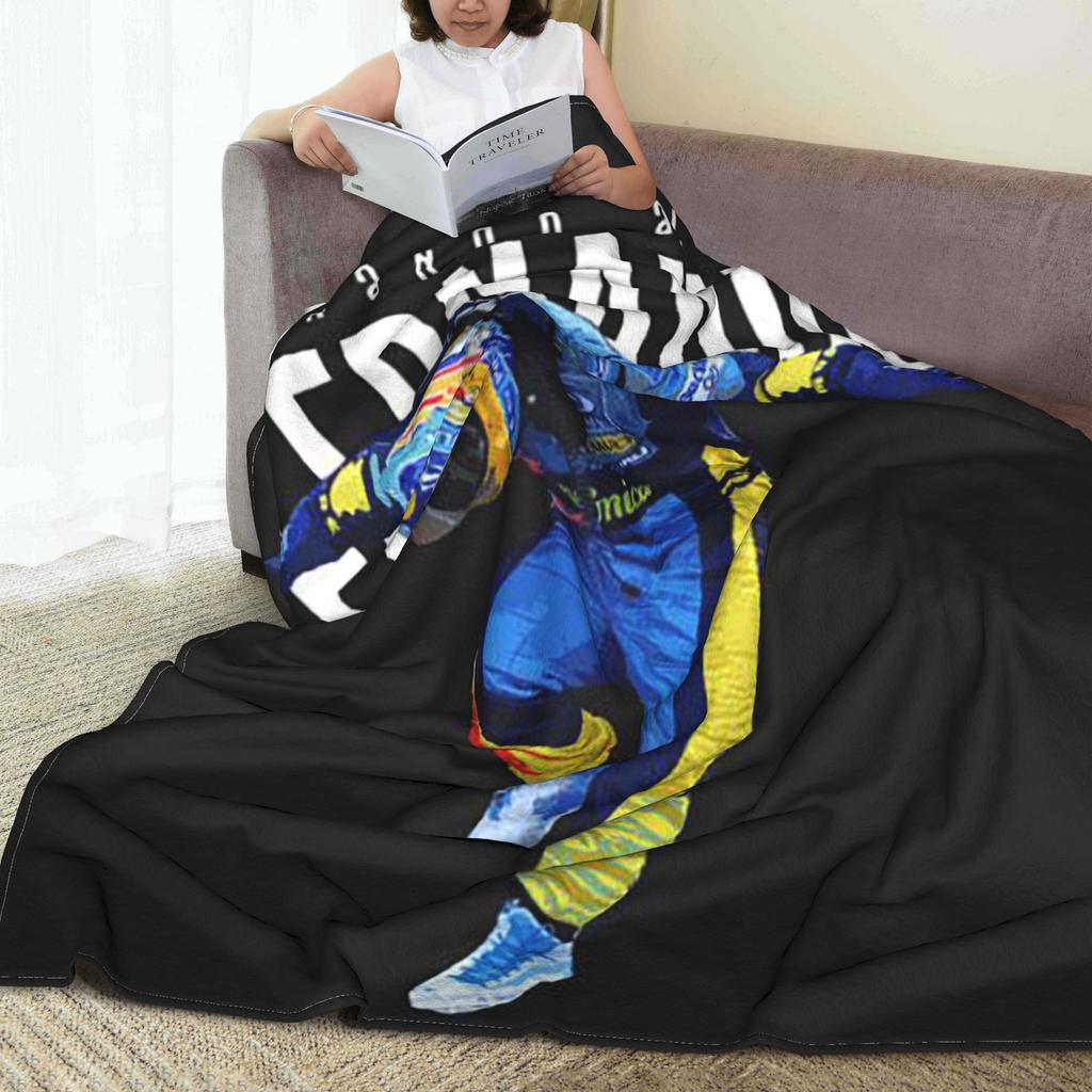 Flannel Throw Blanket Fernando Alonso Saint Warm Plush Blankets Soft Bedspread for Bed Living room Home Travel Couch