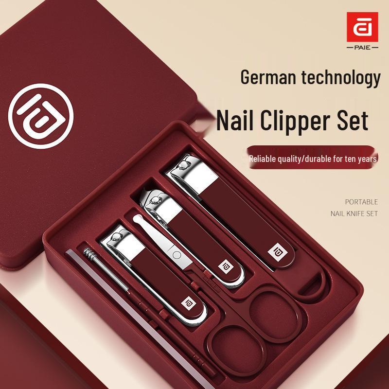 High-End Angled Nail Clipper Set - Anti-Splatter Foot Care Tools (4-6 Pieces)