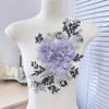 Embroidered Applique Lace Floral Patch Purple Large Flower Patch Clothing Decoration Sew On Patch DIY Accessory Clothing Decor