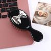 Durable 2 in 1 Comb Mirror Set Lamb Mini Foldable Hair Brush Bowknot Air Bag Hair Comb  Female
