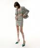UNTAGE Gold Button Boucle Tweed Mini Skirt_Uws-Fs21
