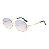 Trendy Frameless Devil Claw Metal Sunglasses - Hip Hop Fashion with Sun Protection