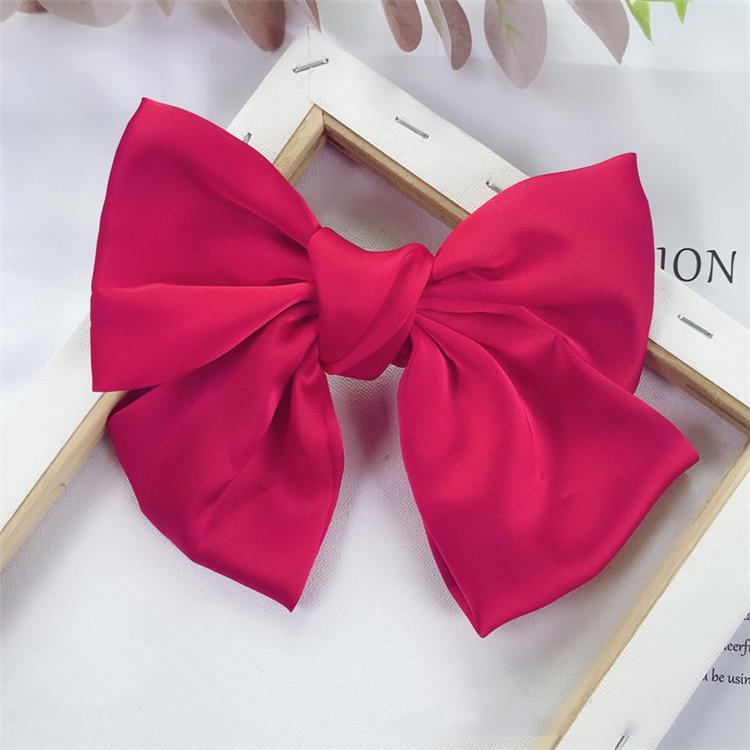 Fashion Ribbon Bow Hair Clips for Women Large Bow Hairpin Girls Satin Trendy Ladies Hairgrips Cute Barrette Hair Accessories