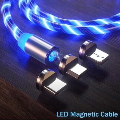 Magnetic Charging Cable – Colorful Streamer Breathing Light, Strong Blind Suction, No Plugging Required