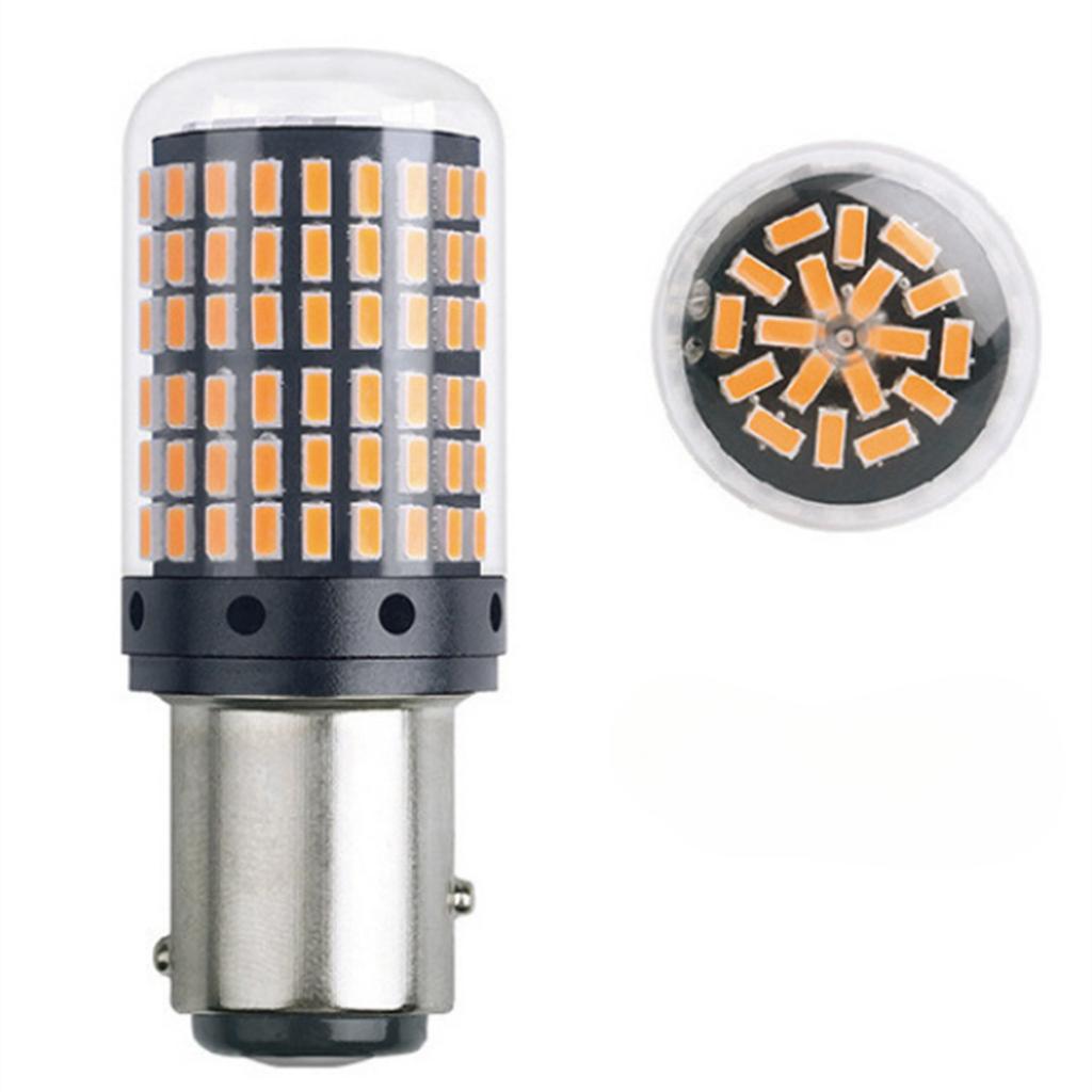 1pcs Car LED Turn Signal 1157 3014 144smd Bulb, Anti-flash Canbus1156 Brake Light