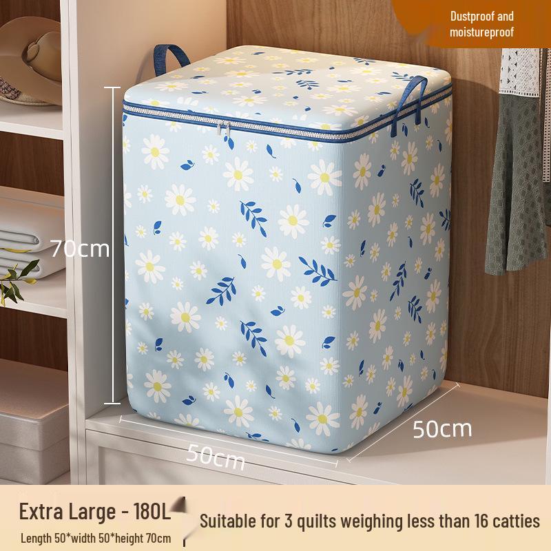 Waterproof Fabric Storage Bag - Large Capacity for Quilts, Comforters, and Closet Clothes