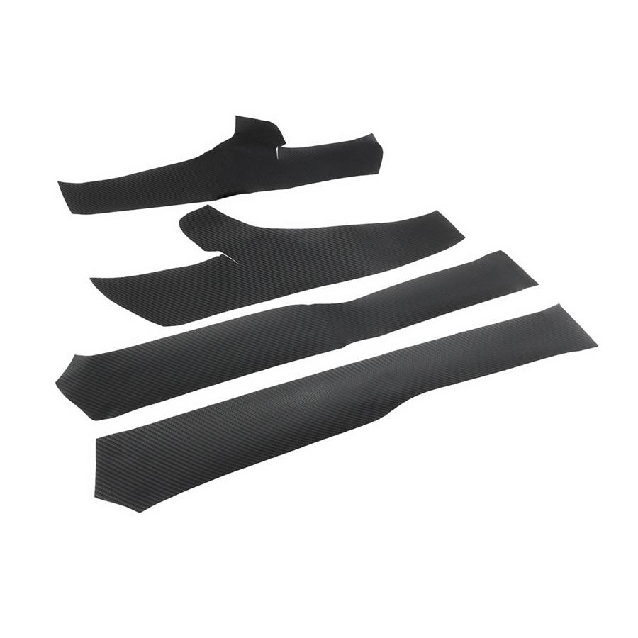 4x For 2017-19 Tesla Model 3 Car Leather Front Rear Door Sill Protective Cover